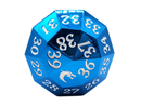 Old School Dice: Metal D40 Spindown - Electric Blue