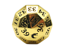 Old School Dice: Metal D40 Spindown - Gold with Black