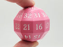 Old School Dice: Metal D40 Spindown - Pink with White