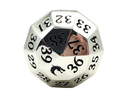 Old School Dice: Metal D40 Spindown - Silver with Black