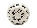 Old School Dice: Metal D40 Spindown - White with Black