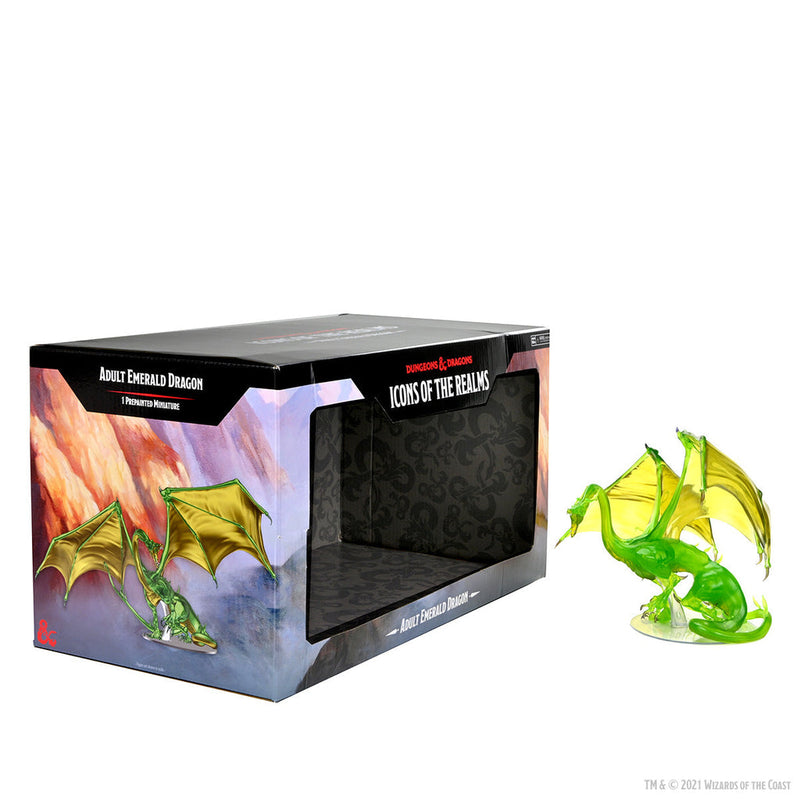 D&D Minis Icons of the Realms Adult Emerald Dragon Premium Figure