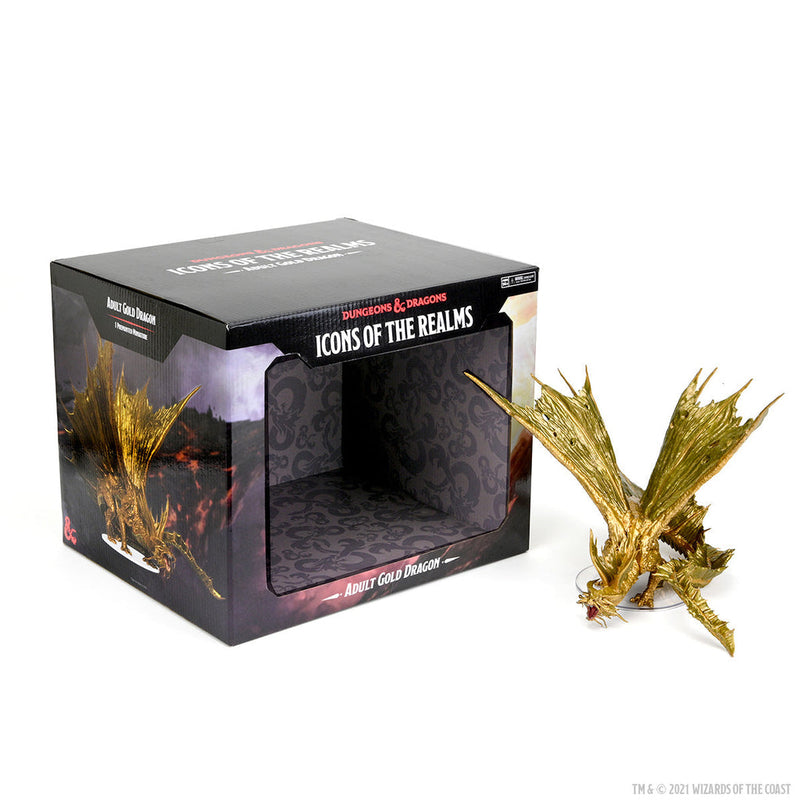 D&D Minis Icons of the Realms Adult Gold Dragon Premium Figure