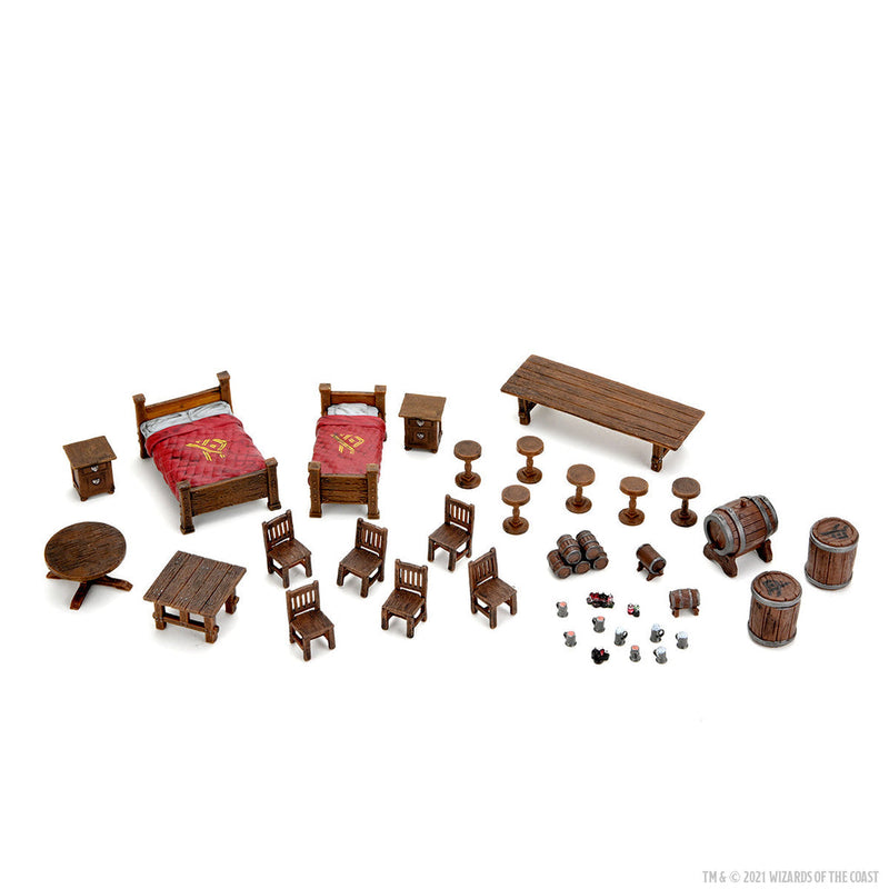 D&D Minis Icons Yawning Portal Inn Beds and Bottles set