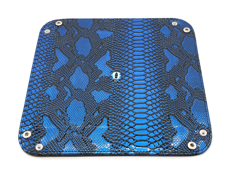 Old School Dice: Dragon Eye Rolling Tray - Spectral Dragon - Blue & Black