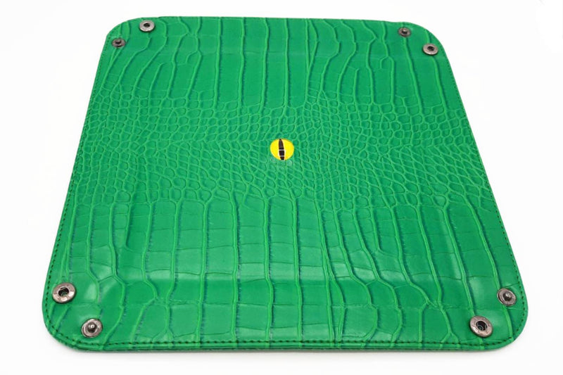 Old School Dice: Dragon Eye Rolling Tray - Green Dragon