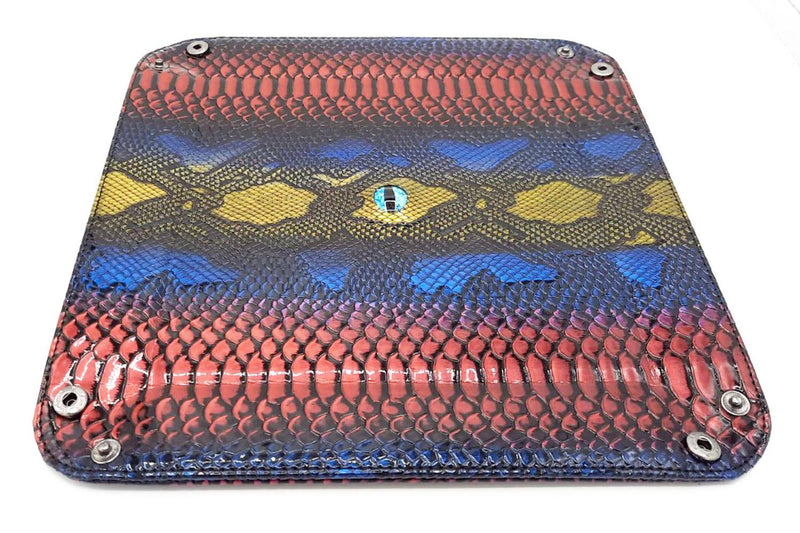 Old School Dice: Dragon Eye Rolling Tray - Spectral Dragon - Blue & Gold
