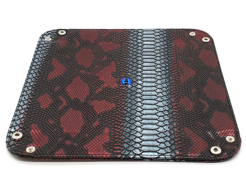 Old School Dice: Dragon Eye Rolling Tray - Spectral Dragon - Red & Silver
