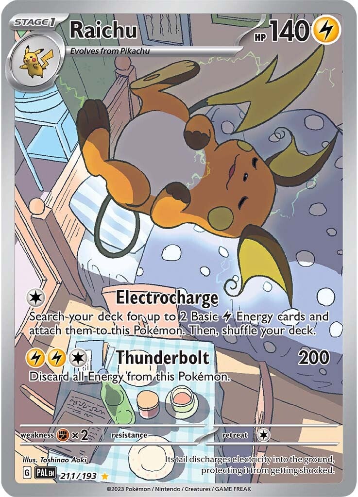 scarlet and violet paldea evolved rare cards Raichu (211/193) [Scarlet & Violet: Paldea Evolved]