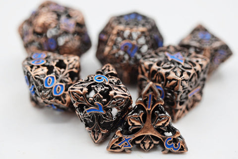 Fleur de Lis: Copper Azul RPG Metal Dice Set