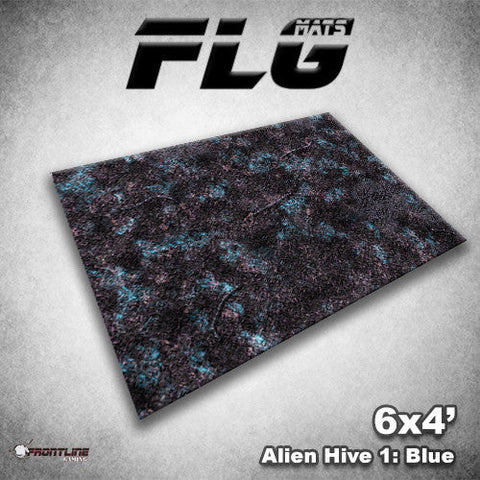 Frontline Gaming Mat 6'x4' Alien Hive Blue