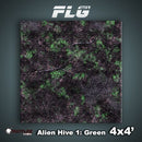 Frontline Gaming Mat 4'x4' Alien Hive Green