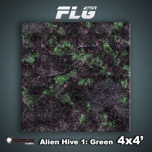 Frontline Gaming Mat 4'x4' Alien Hive Green