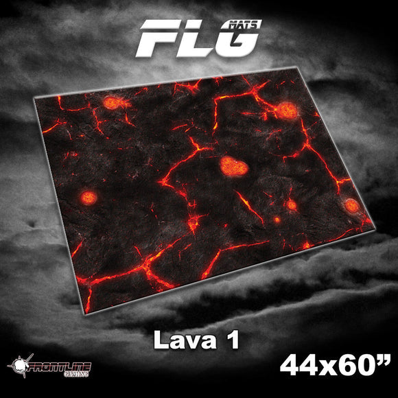 Frontline Gaming Mat 44"x60" Lava 1