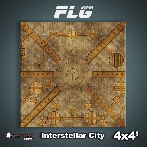 Frontline Gaming Mat 4'x4' Interstellar City