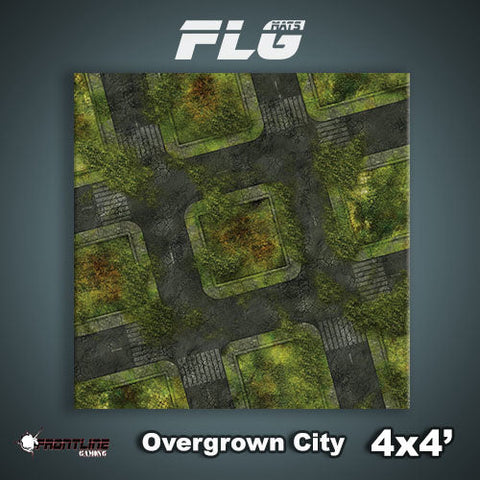 Frontline Gaming Mat 4'x4' Overgrown City