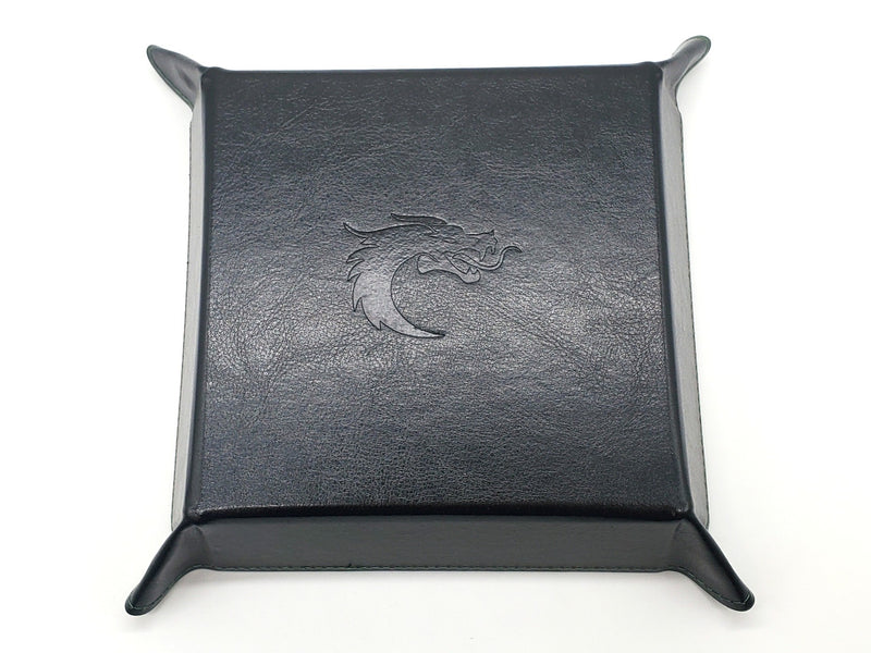 Old School Dice: Square Rolling Tray - Dark Green