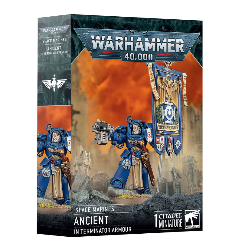 *Pre-Order* GW Warhammer 40K Space Marines Ancient in Terminator Armour *Releases Saturday, December 6th*