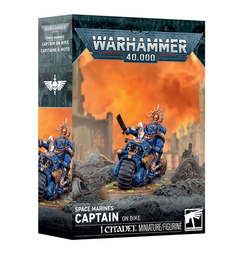 *Pre-Order* GW Warhammer 40K Space Marines Captain on Bike *Releases Saturday, October 3rd, 2026*