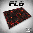 Frontline Gaming Mat 6'x4' Lava 1