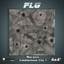 Frontline Gaming Mat 4'x4' War-torn Cobblestone City 1