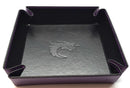 Old School Dice: Square Rolling Tray - Purple w/ Black Back
