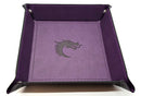 Old School Dice: Square Rolling Tray - Purple w/ Black Back