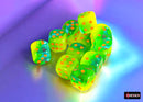 Chessex 12d6 Gemini Plasma Green-Teal/Orange Luminary