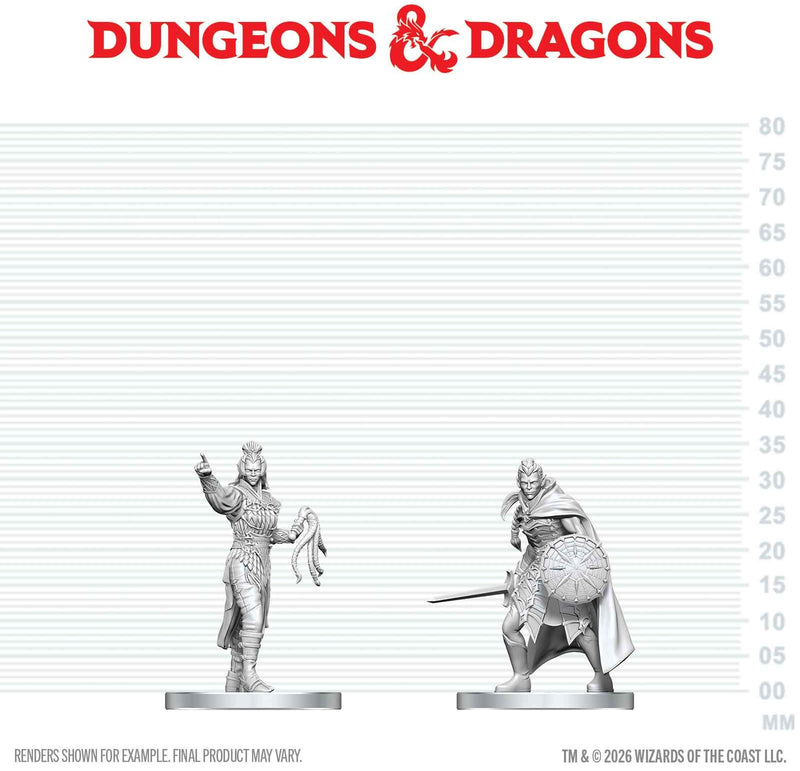 Wizkids Minis D&D 90893 Drow Elite Warrior & Drow Priestess Of Lolth