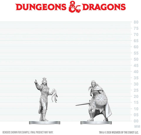 Wizkids Minis D&D 90893 Drow Elite Warrior & Drow Priestess Of Lolth