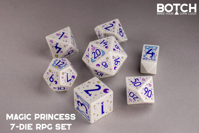 Botch Dice 7-Die RPG Set - Magic Princess
