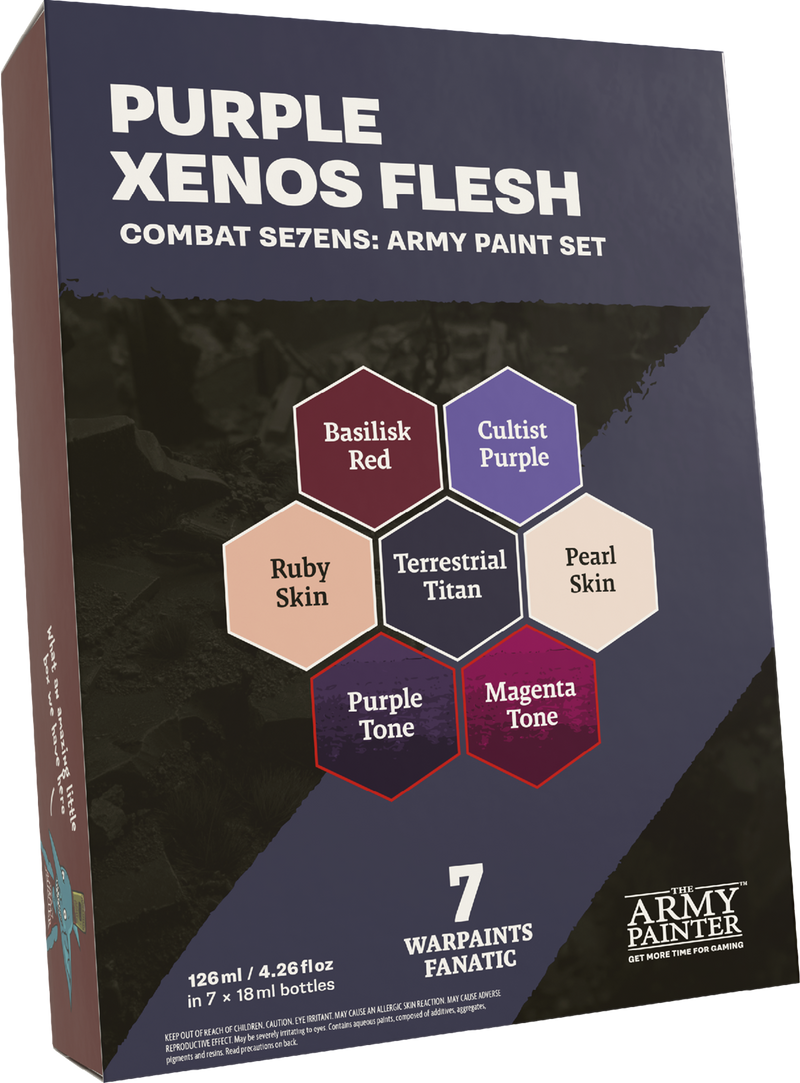 Army Painter Warpaints Fanatic Combat Se7ens: Purple Xenos Flesh Paint Set