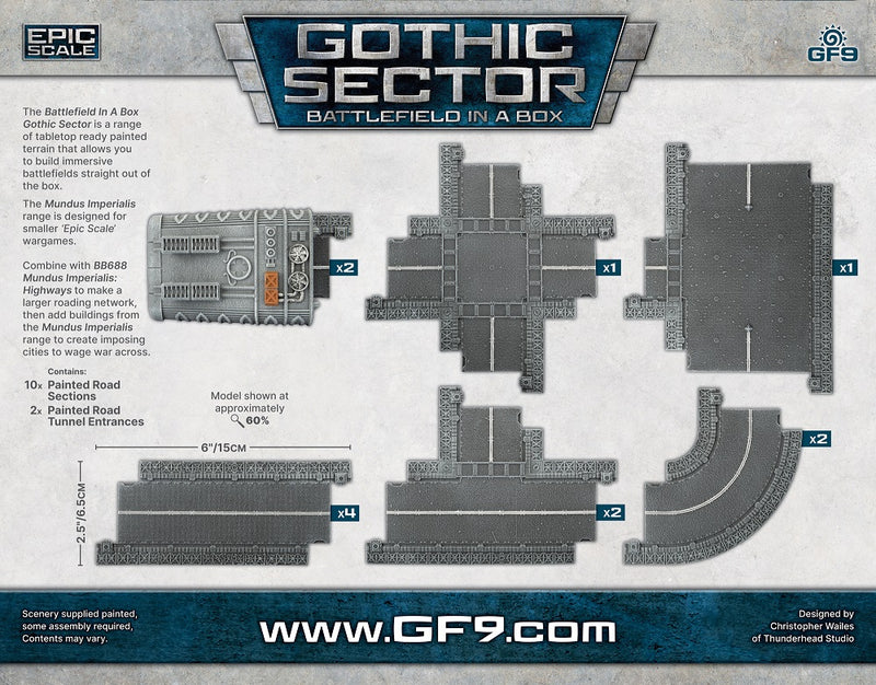 Battlefield in a Box Mundus Imperialis Roads 12ct
