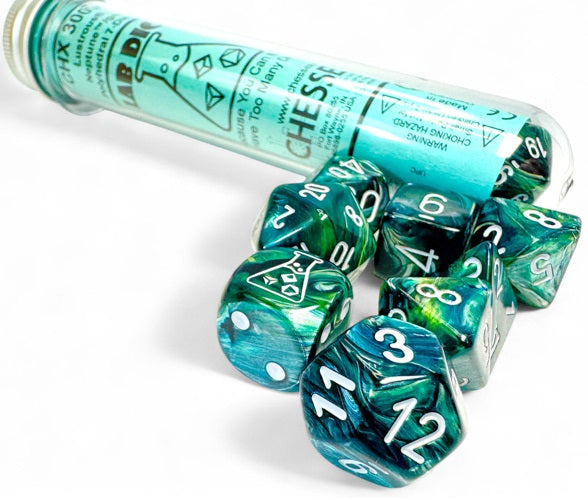 Chessex Poly Lustrous Neptune / Grey (Lab Release)
