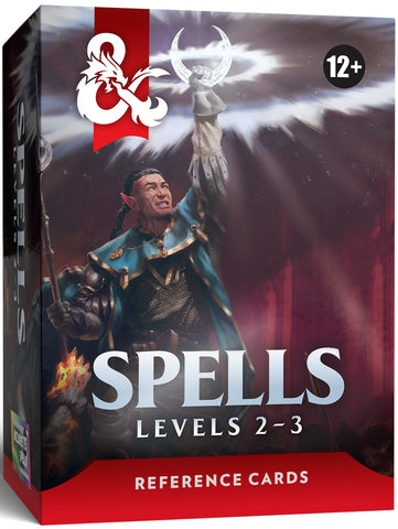 Dungeons and Dragons 5th Edition 2024 Reference Cards Spells (Level 2-3)