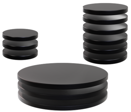 D&D Minis Black Round Bases (Assorted 12-Pack)