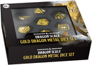 Fanroll Dice Dragon Scale Gold Metal 7 Dice Set
