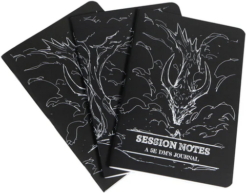 Dungeon Notes DM Journals 3 Pack Black