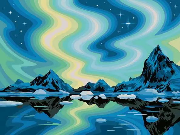 CreART Canvas Art Paint Kit - Northern Lights
