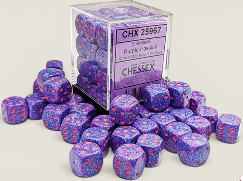 Chessex 36d6 Speckled Purple Passion