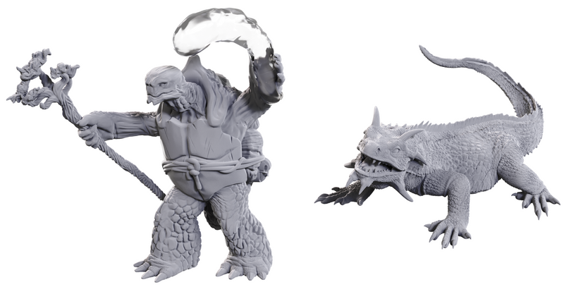 Wizkids Minis D&D 90707 Tortle Druid & Wild Shape Giant Lizard