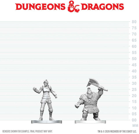 Wizkids Minis D&D 90891 Cultist Of Bane & Dwarf Zhentilar Soldier