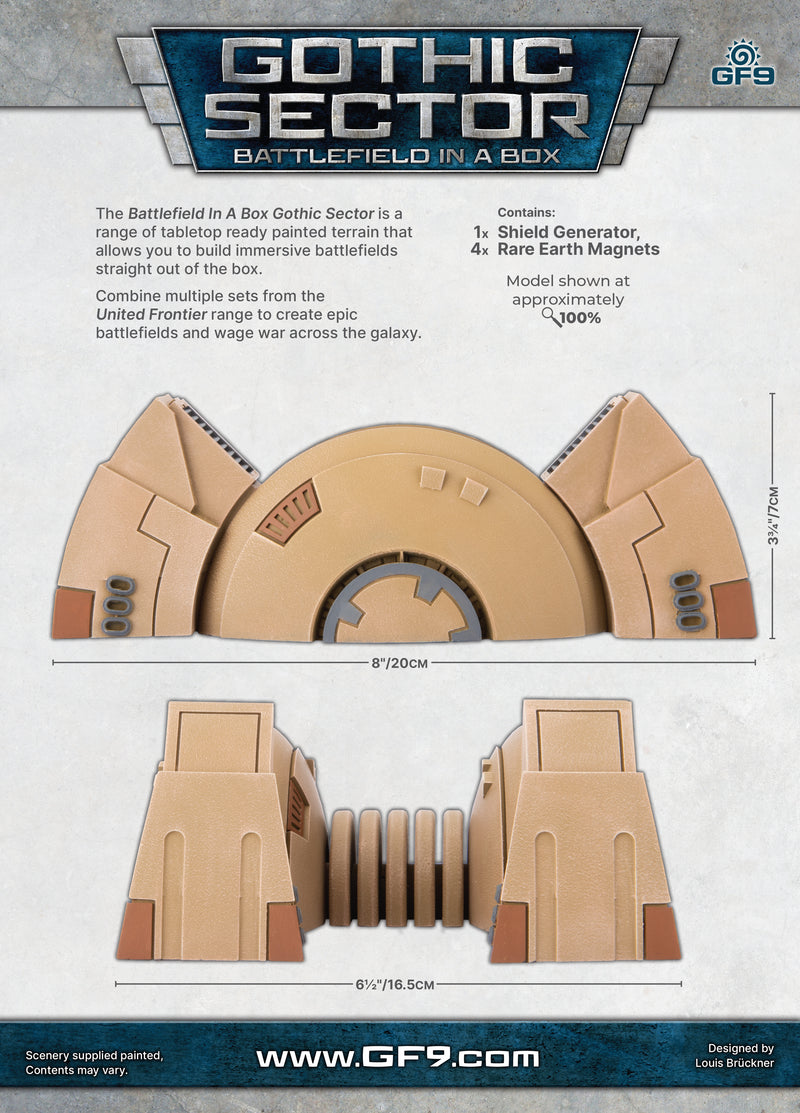 Battlefield in a Box Gothic Sector United Frontier Shield Generator