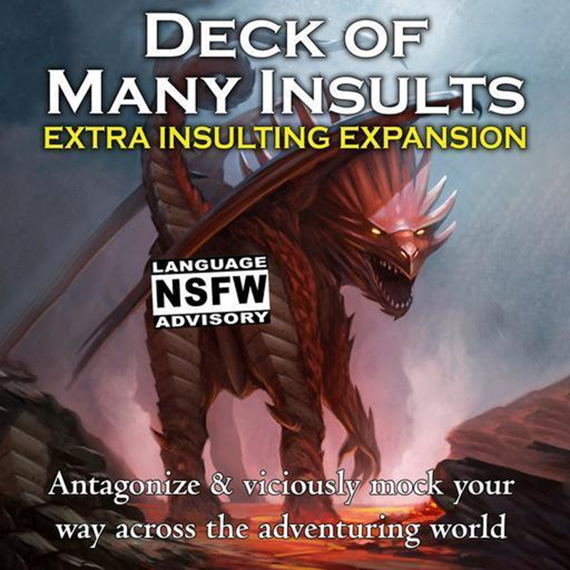 RPG Deck Of Many Insults Extra Insulting Expansion
