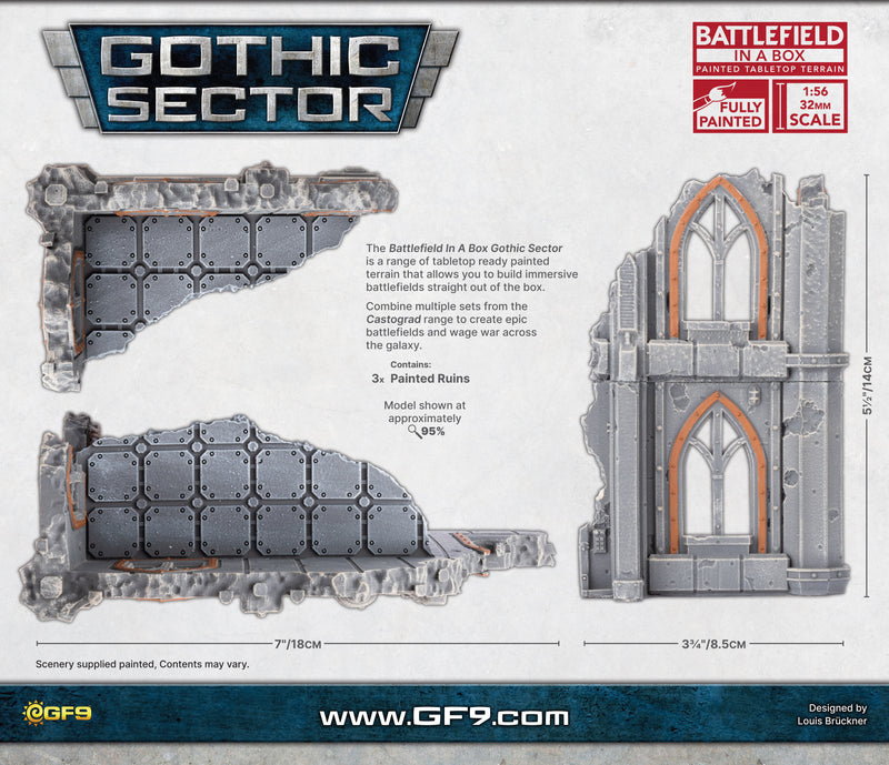 Battlefield in a Box Gothic Sector Castograd Warehouse Big Ruins