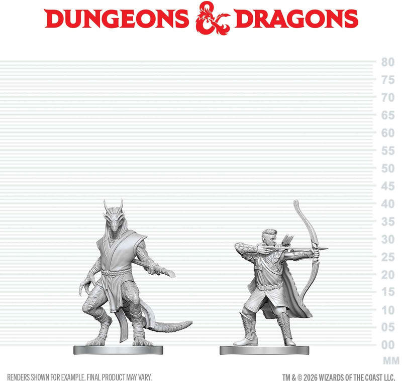 Wizkids Minis D&D 90888 Elf Ranger & Dragonborn Monk