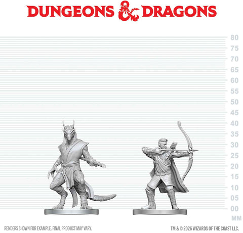 Wizkids Minis D&D 90888 Elf Ranger & Dragonborn Monk