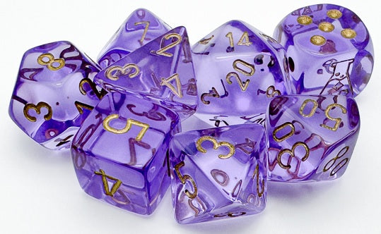 Chessex Poly Translucent Lavender/Gold (Lab Release)