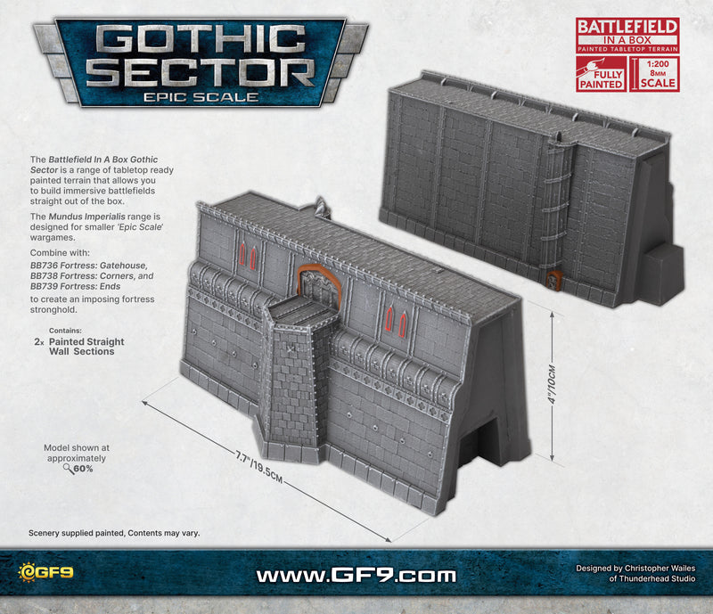 Battlefield in a Box Mundus Imperialis Fortress Straight