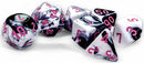 Chessex Poly Gemini Black-White / Pink